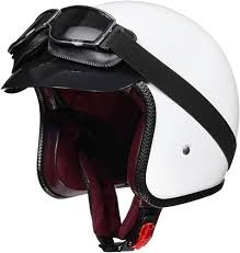 Vintage motorcykelhjälm 3/4 - Unisex Vuxen