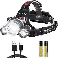 BORUIT Uppladdningsbar LED-pannlampa 5000 Lumen